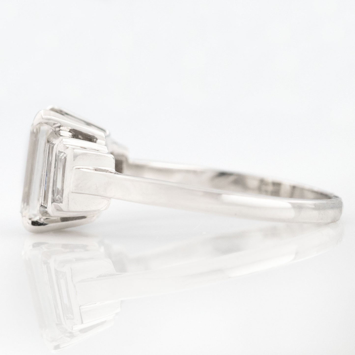 Art Deco Platinum 2.25 Carat Diamond Solitaire Ring - Friar House