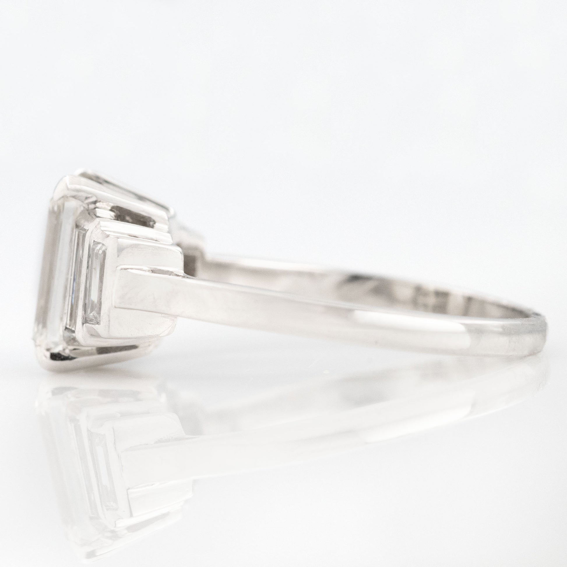Art Deco Platinum 2.25 Carat Diamond Solitaire Ring - Friar House