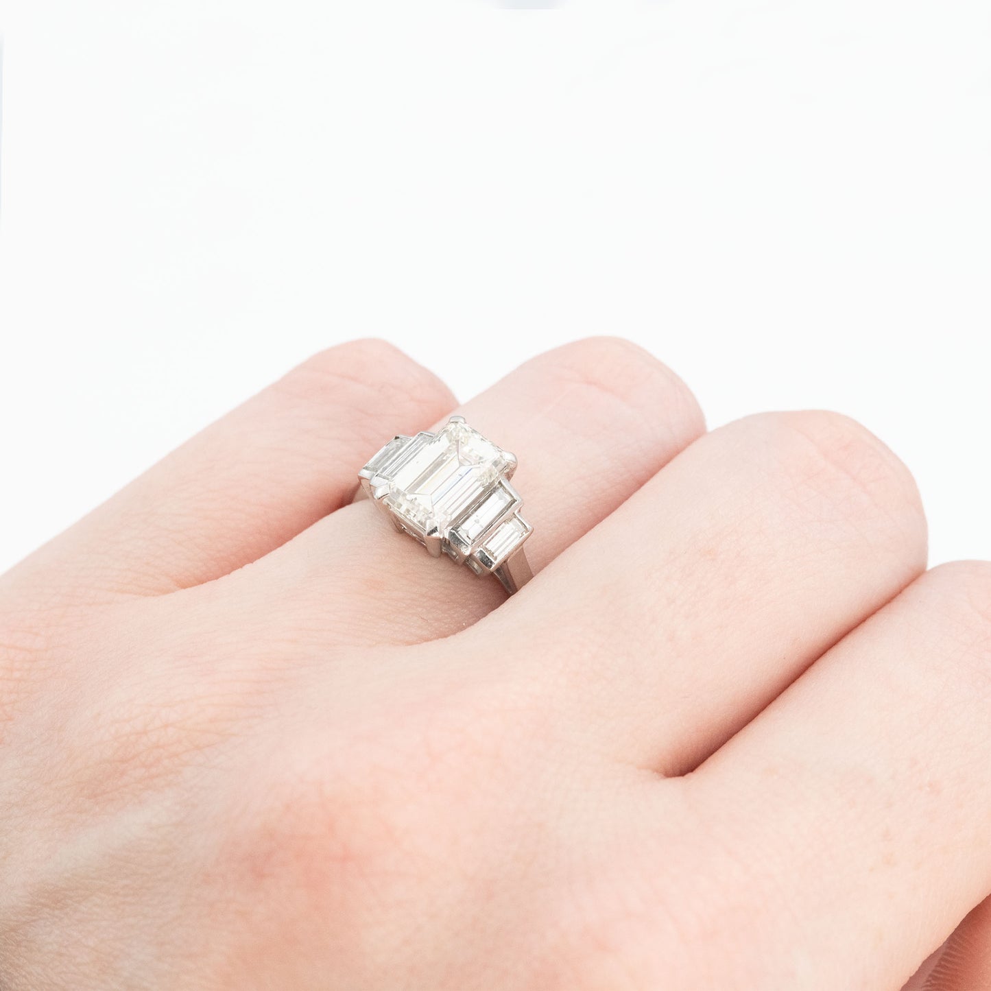 Art Deco Platinum 2.25 Carat Diamond Solitaire Ring - Friar House