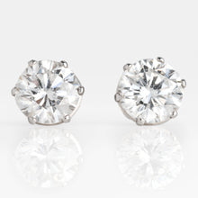 Art Deco Platinum 2.40 Carat Diamond Stud Earrings - Friar House
