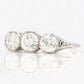 Art Deco Platinum 2 Carat Diamond Three Stone Ring - Friar House Antique Jewellery