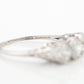 Art Deco Platinum 2 Carat Diamond Three Stone Ring - Friar House Antique Jewellery