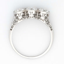 Art Deco Platinum 2 Carat Diamond Three Stone Ring - Friar House Antique Jewellery