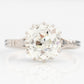 Art Deco Platinum 3.5 Carat Diamond Solitaire Ring - Friar House