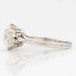Art Deco Platinum 3.5 Carat Diamond Solitaire Ring - Friar House