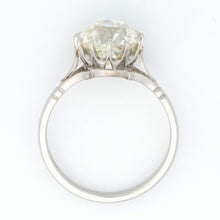 Art Deco Platinum 3.5 Carat Diamond Solitaire Ring - Friar House