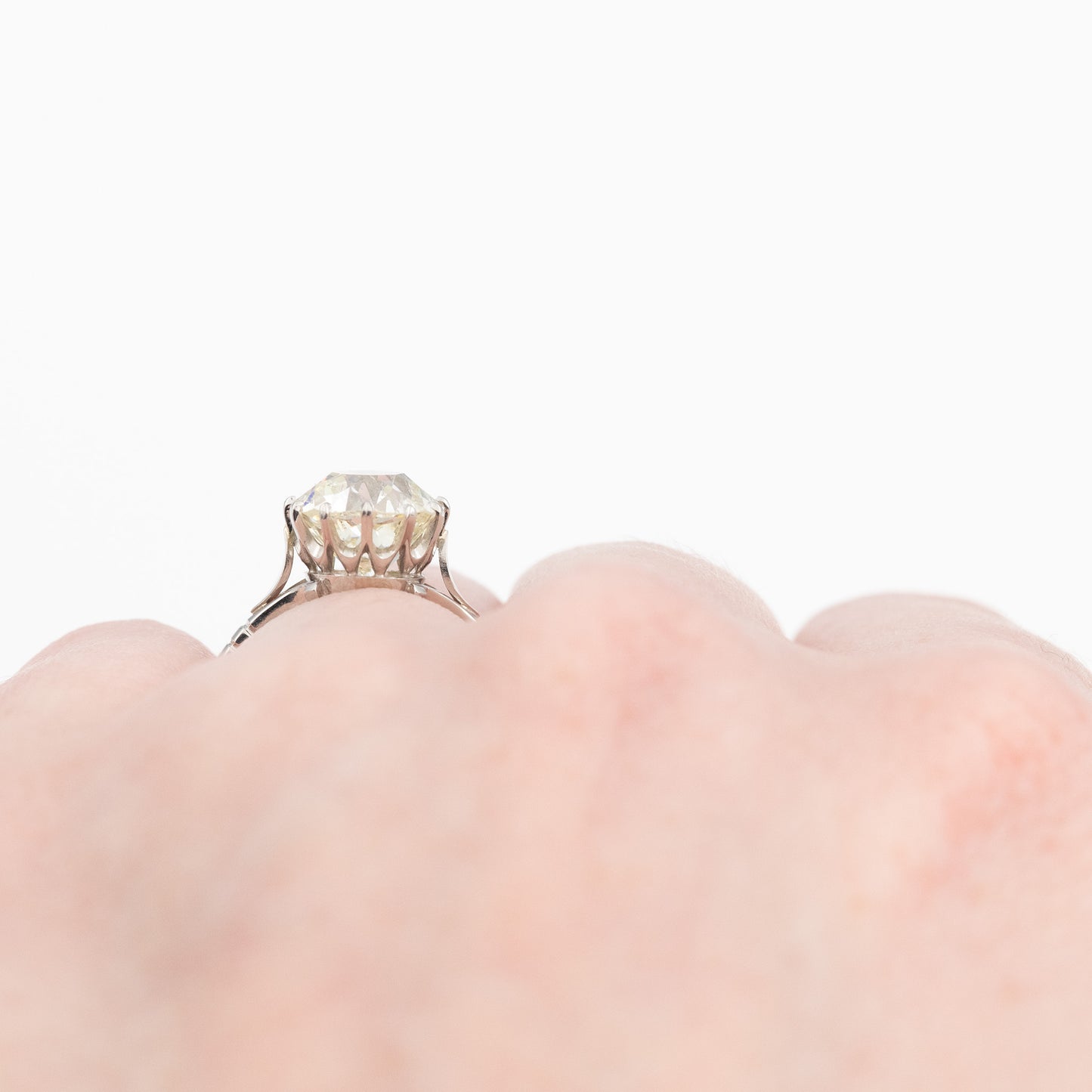 Art Deco Platinum 3.5 Carat Diamond Solitaire Ring - Friar House