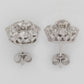 Art Deco Platinum 3.6 carat Diamond Cluster Earrings - Friar House