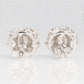 Art Deco Platinum 3.6 carat Diamond Cluster Earrings - Friar House