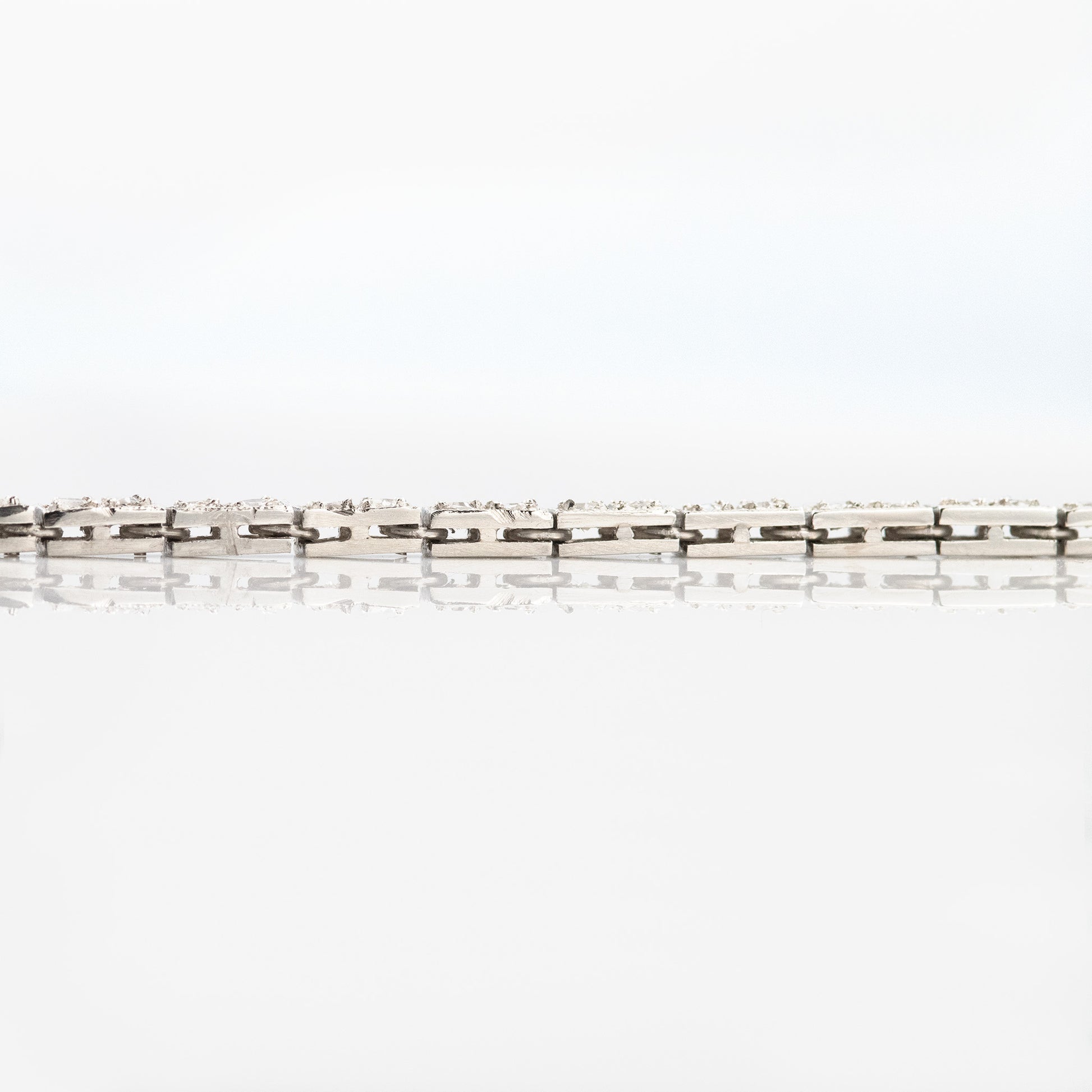 Art Deco Platinum 3 Carat Diamond Line Bracelet - Friar House