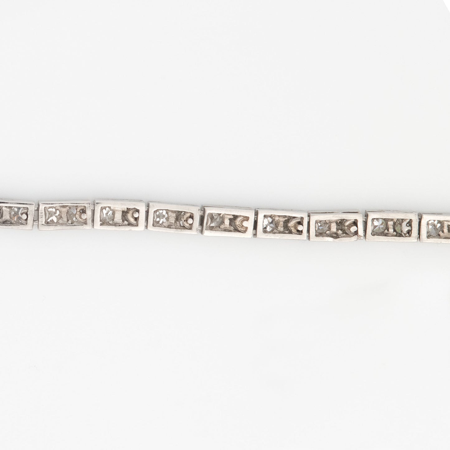Art Deco Platinum 3 Carat Diamond Line Bracelet - Friar House