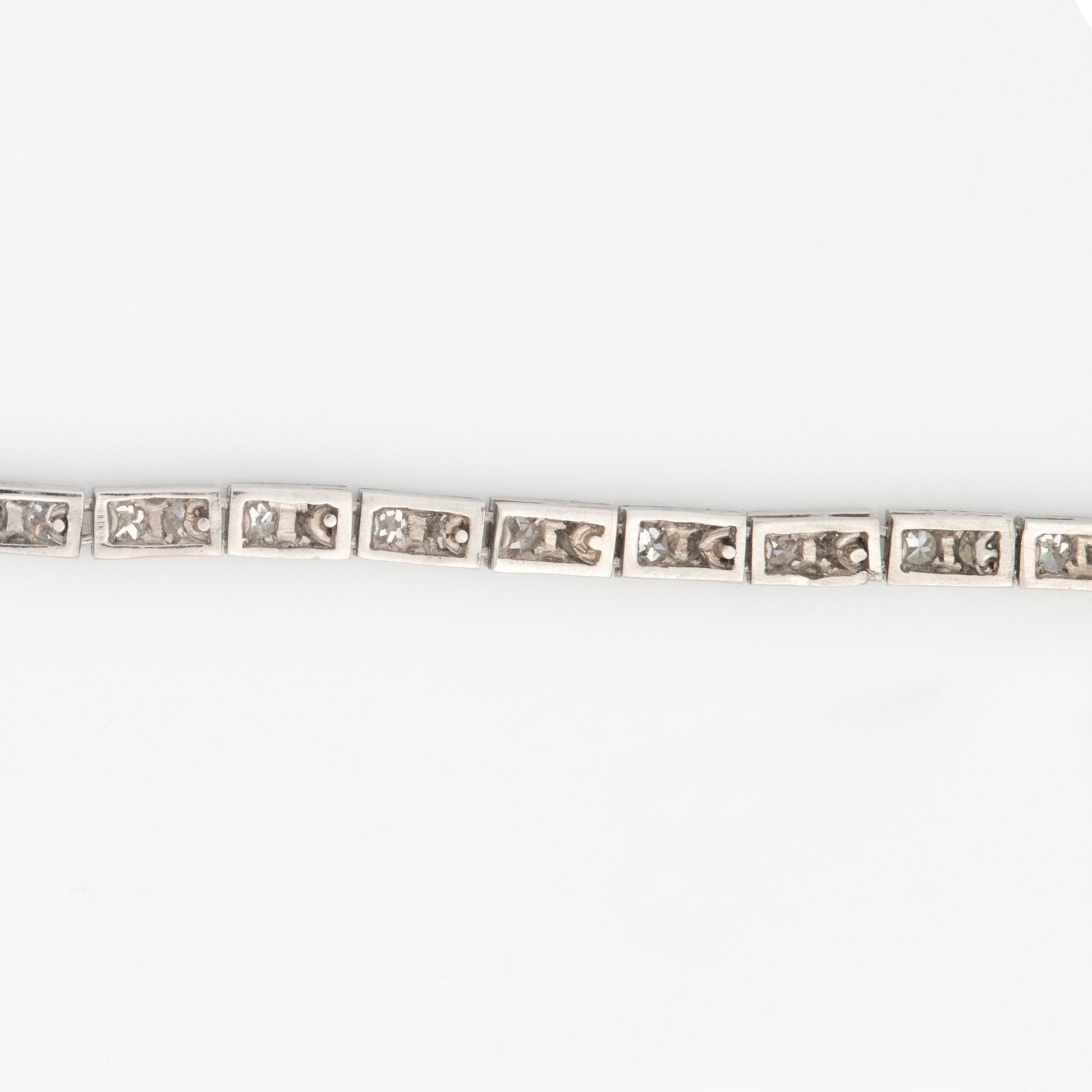 Art Deco Platinum 3 Carat Diamond Line Bracelet - Friar House