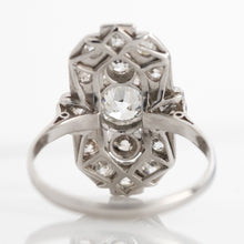 Art Deco Platinum 3 carat Diamond Panel Ring - Friar House