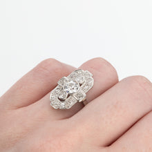 Art Deco Platinum 3 carat Diamond Panel Ring - Friar House