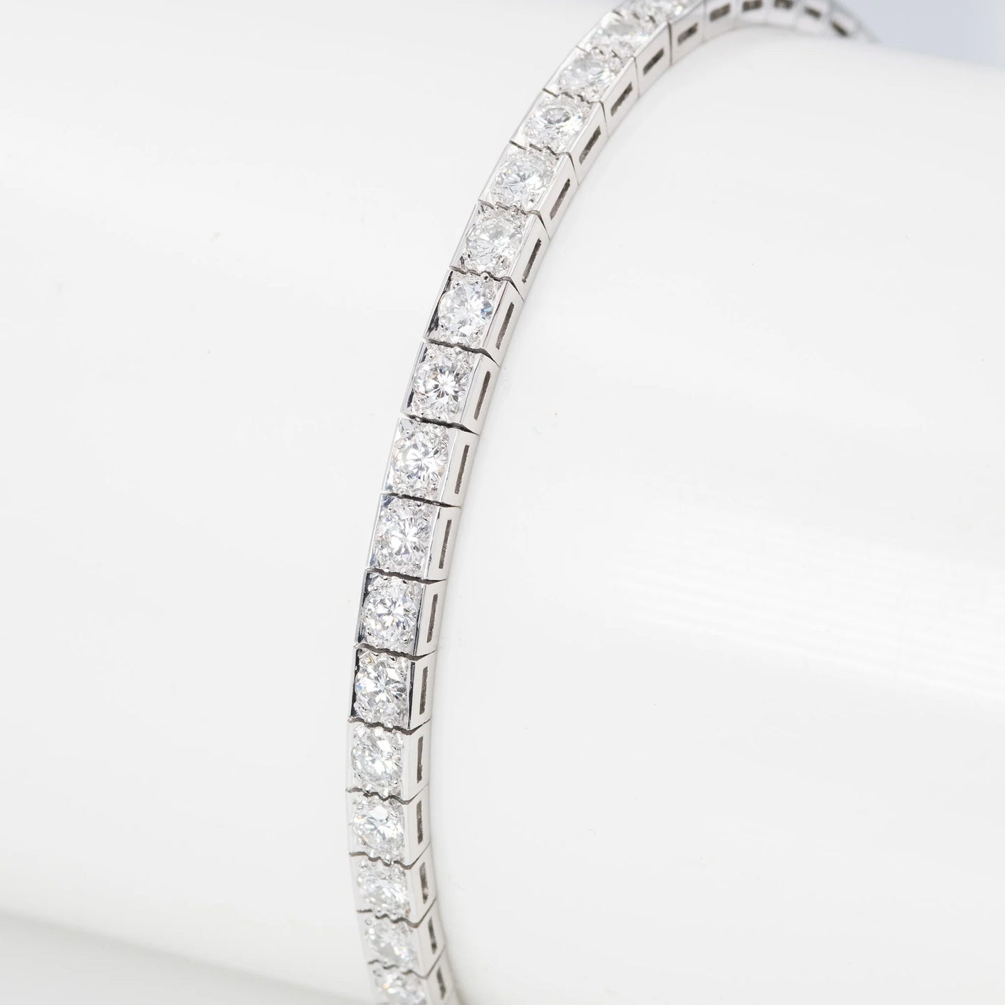 Art Deco Platinum 7.2 Carat Diamond Line Bracelet - Friar House Antique Jewellery