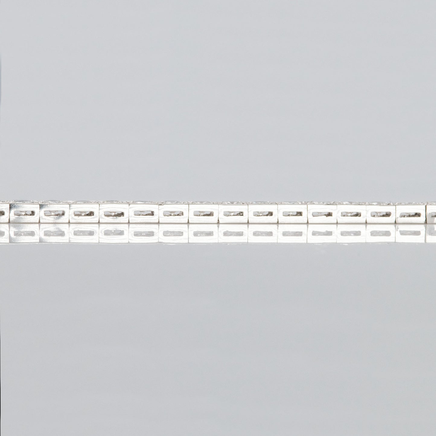 Art Deco Platinum 7.2 Carat Diamond Line Bracelet - Friar House Antique Jewellery