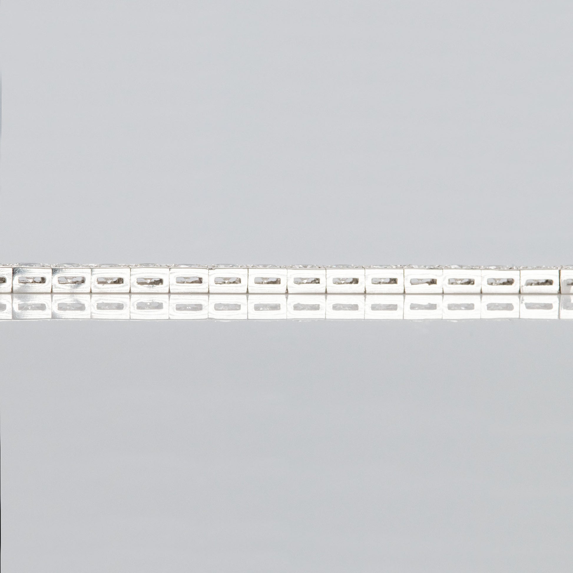 Art Deco Platinum 7.2 Carat Diamond Line Bracelet - Friar House Antique Jewellery