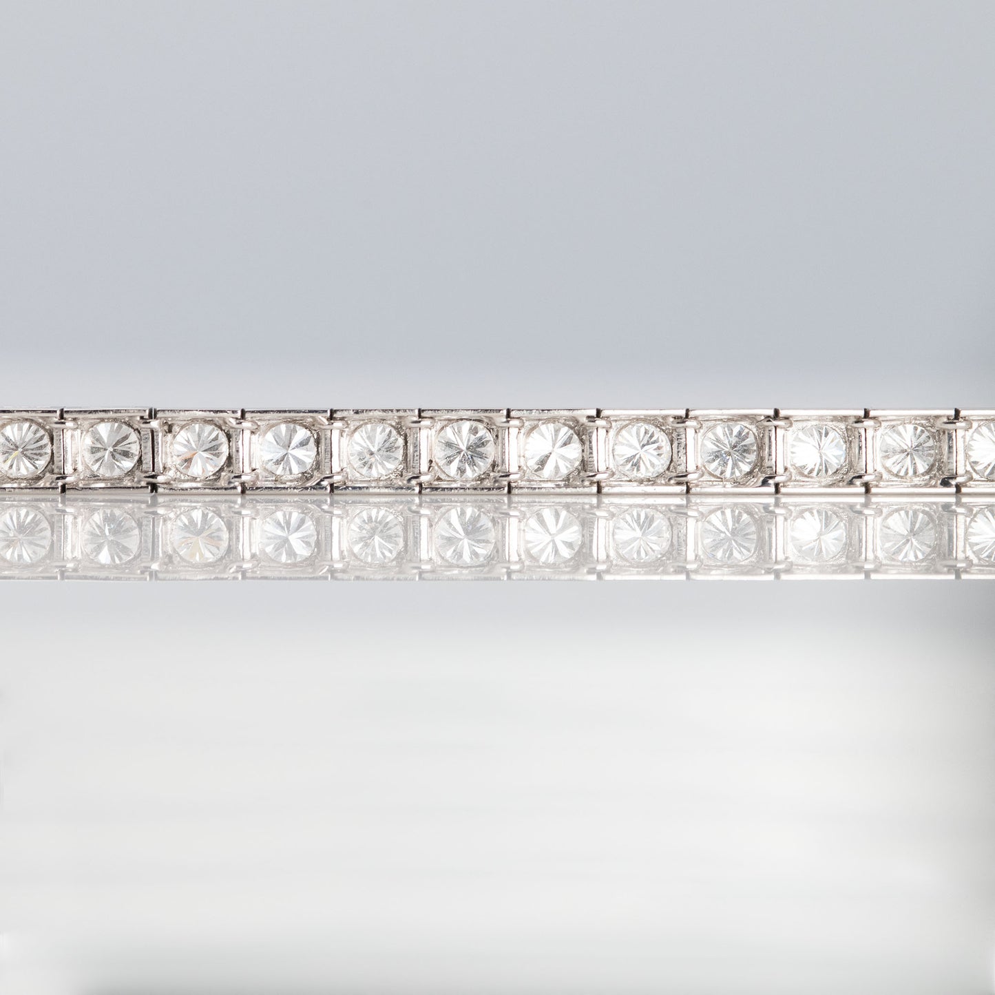 Art Deco Platinum 7.2 Carat Diamond Line Bracelet - Friar House Antique Jewellery