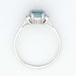 Art Deco Platinum Aquamarine Solitaire Ring - Friar House Antique Jewellery