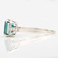 Art Deco Platinum Blue Zircon Solitaire Ring - Friar House