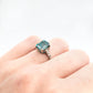 Art Deco Platinum Blue Zircon Solitaire Ring - Friar House
