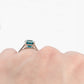 Art Deco Platinum Blue Zircon Solitaire Ring - Friar House