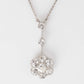 Art Deco Platinum Diamond Cluster Pendant - Friar House