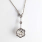 Art Deco Platinum Diamond Cluster Pendant - Friar House