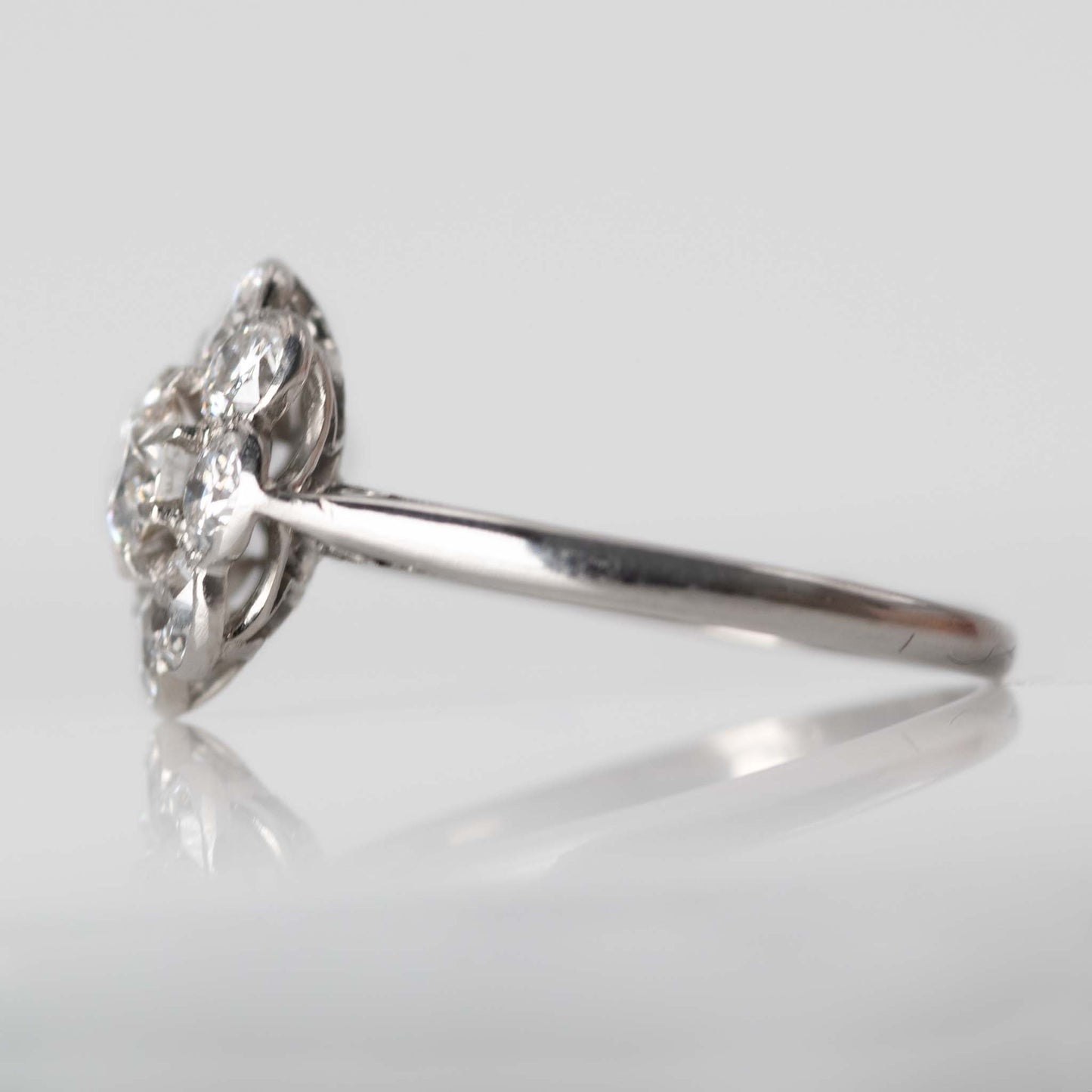 Art Deco Platinum Diamond Cluster Ring - Friar House