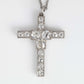 Art Deco Platinum Diamond Cross Pendant - Friar House