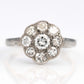 Art Deco Platinum Diamond Daisy Cluster Ring - Friar House