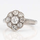 Art Deco Platinum Diamond Daisy Cluster Ring - Friar House