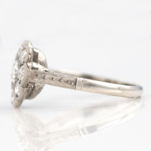 Art Deco Platinum Diamond Daisy Cluster Ring - Friar House