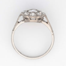 Art Deco Platinum Diamond Daisy Cluster Ring - Friar House
