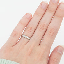 Art Deco Platinum Diamond Eternity Ring Size M - Friar House