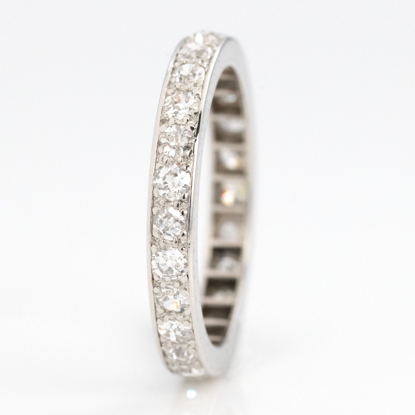 Art Deco Platinum Diamond Eternity Ring Size M - Friar House