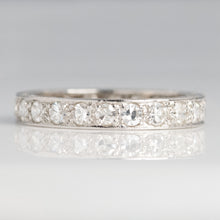 Art Deco Platinum Diamond Full Set Eternity Ring, Size K - Friar House