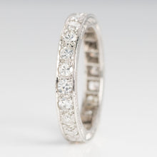Art Deco Platinum Diamond Full Set Eternity Ring, Size K - Friar House