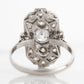 Art Deco Platinum Diamond Panel Ring - Friar House