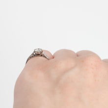 Art Deco Platinum Diamond Solitaire Engagement Ring - Friar House