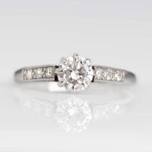 Art Deco Platinum Diamond Solitaire Engagement Ring - Friar House