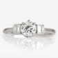 Art Deco Platinum Diamond Solitaire Engagement Ring - Friar House