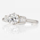Art Deco Platinum Diamond Solitaire Engagement Ring - Friar House
