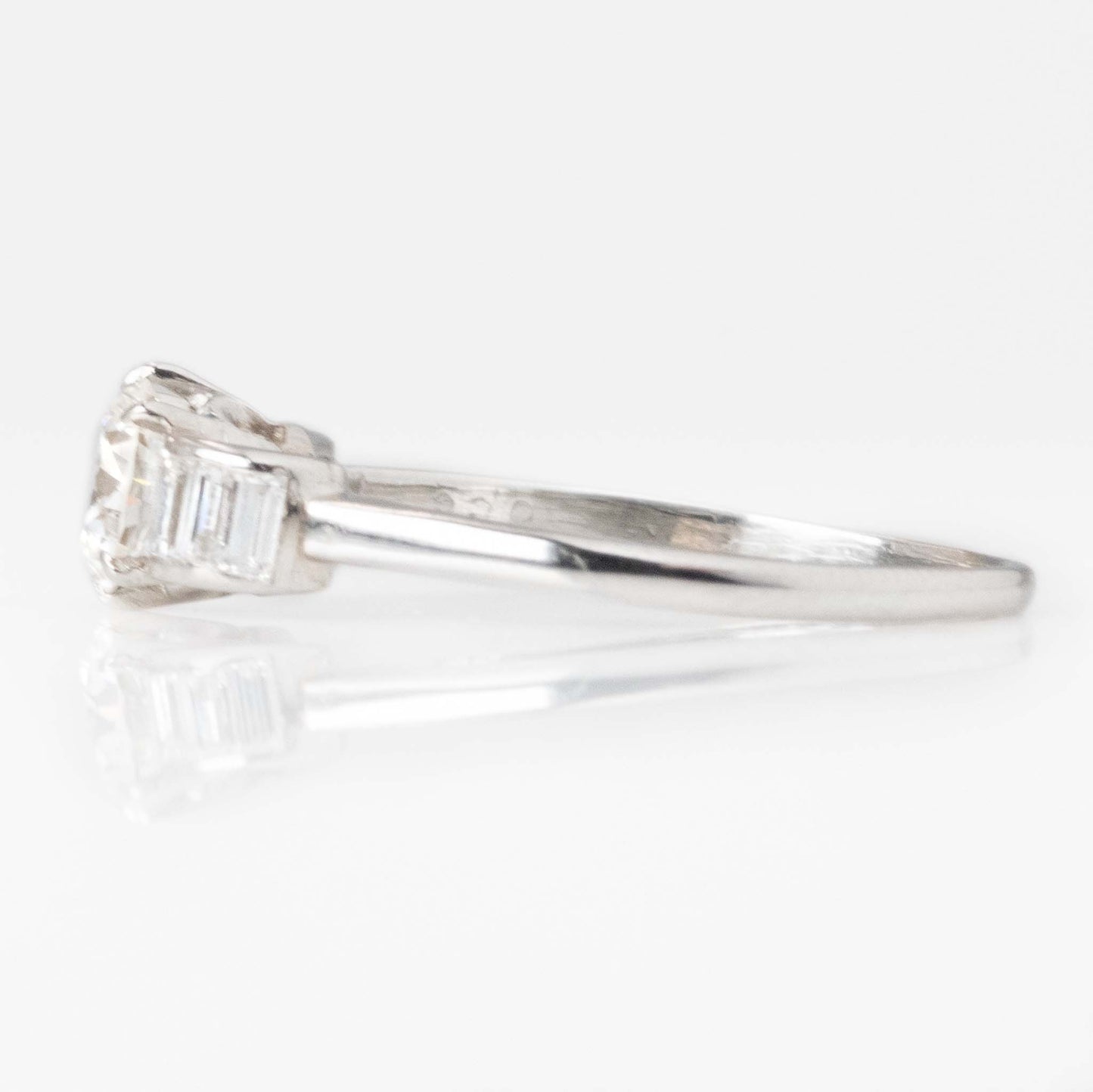 Art Deco Platinum Diamond Solitaire Engagement Ring - Friar House