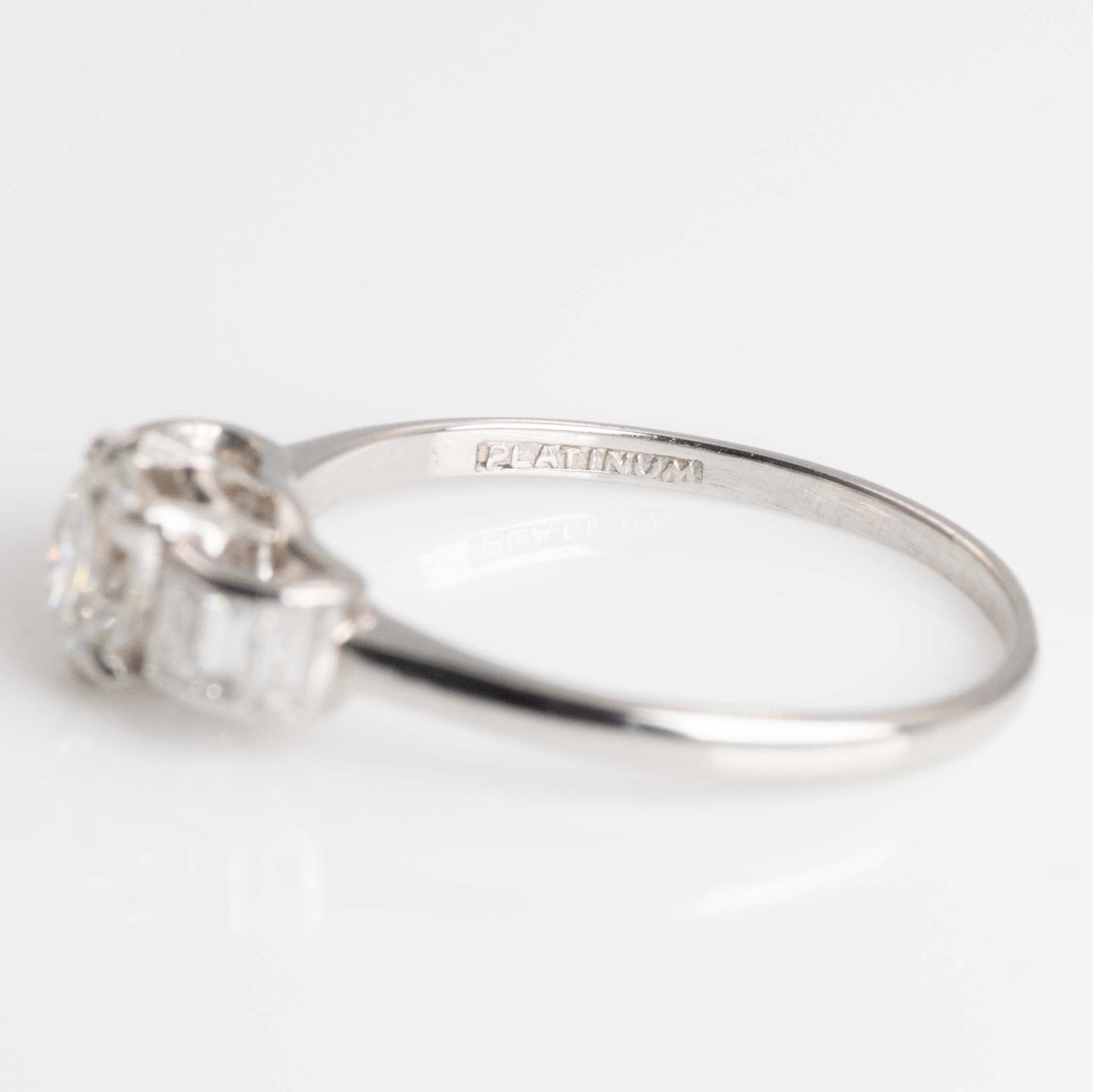 Art Deco Platinum Diamond Solitaire Engagement Ring - Friar House