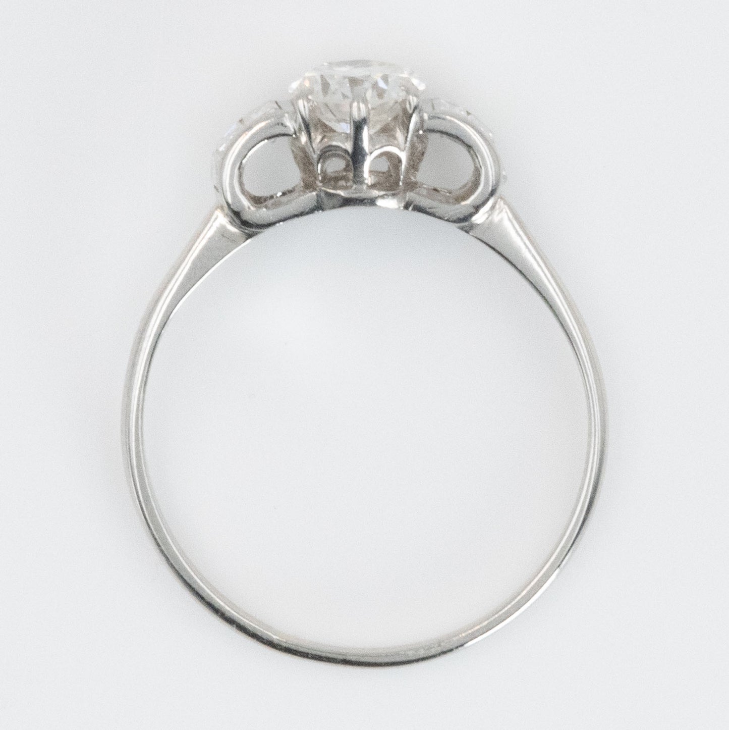 Art Deco Platinum Diamond Solitaire Engagement Ring - Friar House