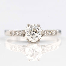 Art Deco Platinum Diamond Solitaire Engagement Ring - Friar House