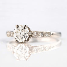 Art Deco Platinum Diamond Solitaire Engagement Ring - Friar House