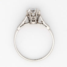 Art Deco Platinum Diamond Solitaire Engagement Ring - Friar House