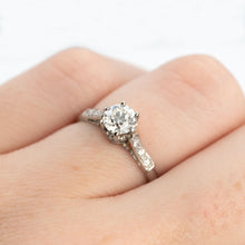 Art Deco Platinum Diamond Solitaire Engagement Ring - Friar House